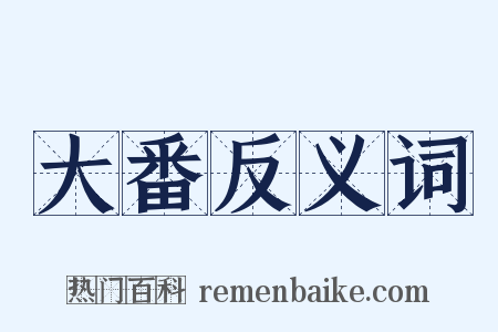 大番反义词是什么意思的图片